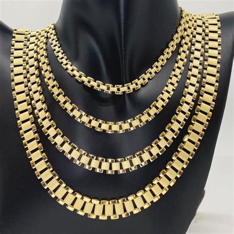 rolex style gold chain|10k gold rolex style chain.